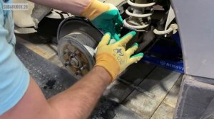 Замена колодок на Субару Форестер. И как подтянуть ручник на Субару Форстер.