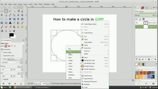 Make a circle in GIMP смотреть онлайн