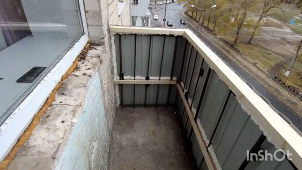 Балкон в хрущевке с крышей 5 этаж., установка.