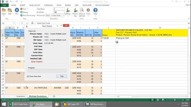 VA21 - Create Quotation in Mass From Excel смотреть онлайн