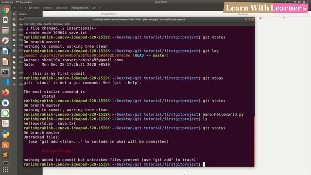 Basic git commands properties part 4 ||by lwl || hindi смотреть онлайн