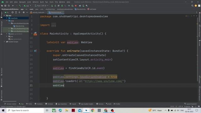Create WebView in Desktop mode or PC mode in Kotlin in Android Studio in Hindi смотреть онлайн