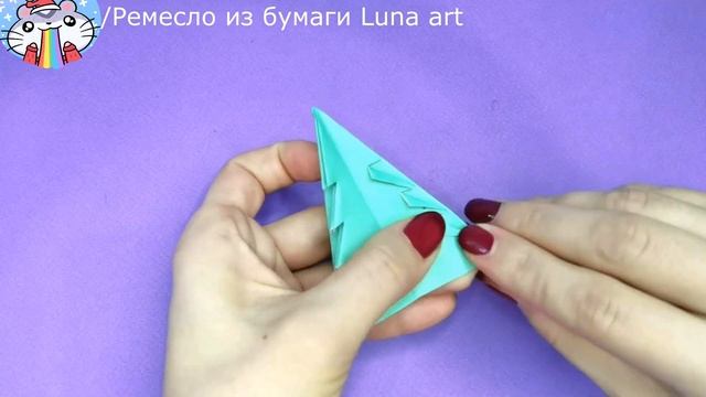 Оригами из бумаги Ёлка на Новый год 2022 Новогодний декор #1 origami christmas tree easy смотреть онлайн