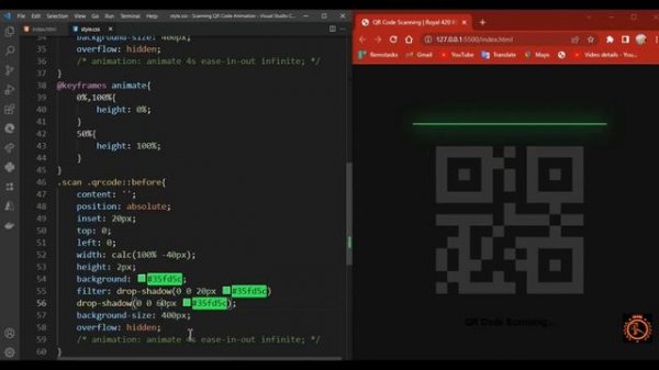 CSS QR Code Scanner Animation Effects