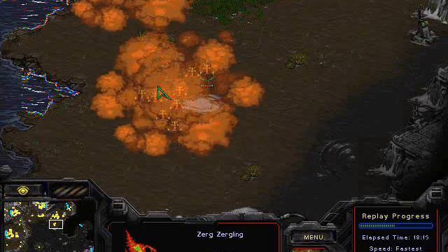 StarCraft Brood War [VOD] Dimaga Vs Strelok ZvT от 3 го лица