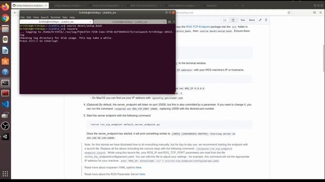 Connecting ROS To Unity & Publisher Example | Unity Robotics Hub смотреть онлайн