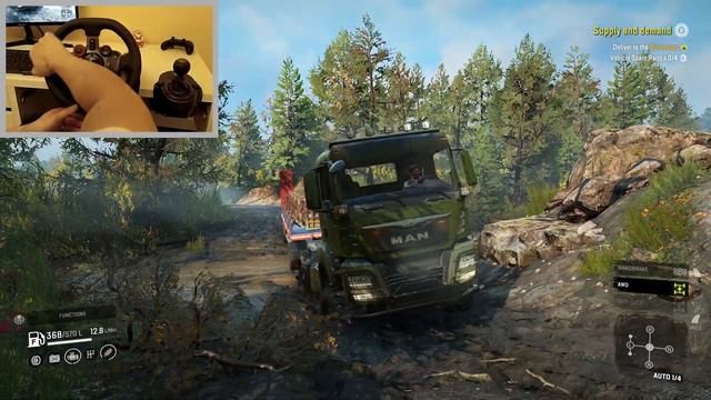 SnowRunner MAN TGS 480 - Traveling To Zimnegorsk | Logitech G29 Gameplay смотреть онлайн