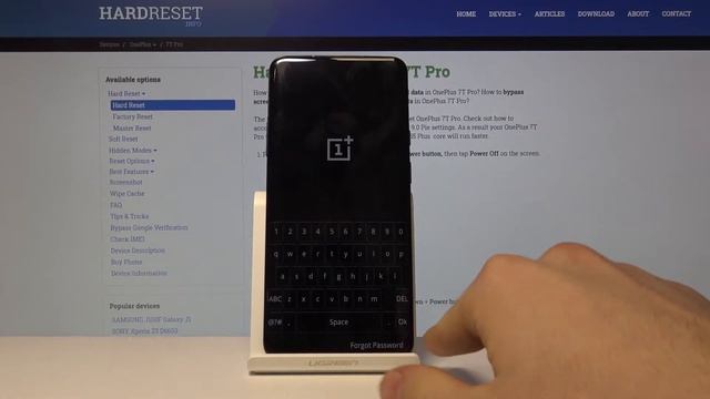 Как обойти блокировку OnePlus 7T Pro — Сбросить пароль (свой) / Удалить все данные