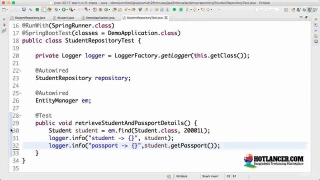 069 Step 25 OneToOne Mapping Retrieving Student with Passport and Eager Fetch смотреть онлайн