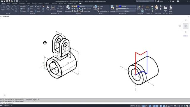 AutoCAD Dersleri 24: İzometrik Perspektif Uygulama 2.4 смотреть онлайн