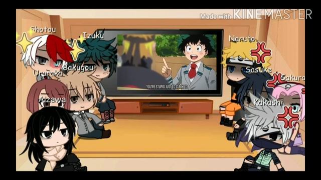 BNHA and Naruto react to Naruto vs Deku rap battle Türkçe Naruto Tepki Video смотреть онлайн
