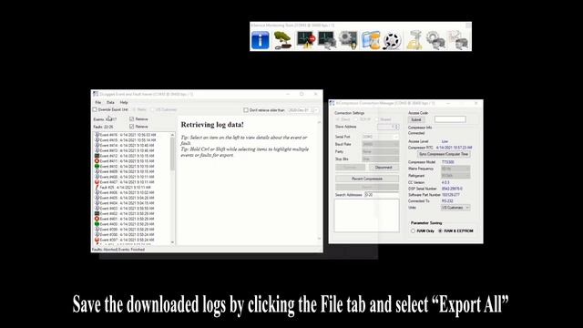 How to download the Fault and Event log from the Danfoss Turbocor® TTS-TGS-TTH смотреть онлайн