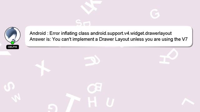 Android : Error inflating class android.support.v4.widget.drawerlayout смотреть онлайн