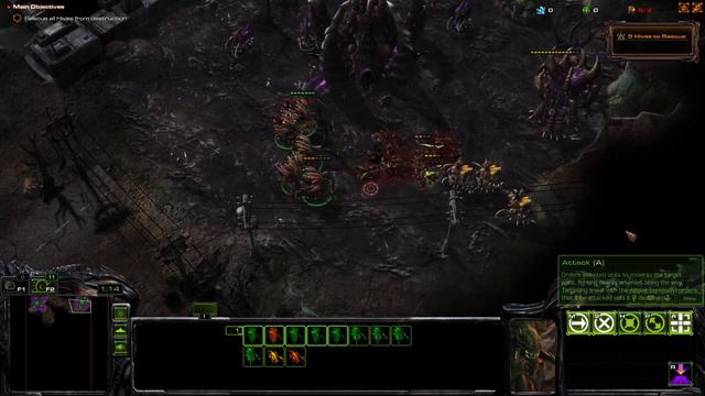 Starcraft: Mass Recall - E6 Queen Of Blades - M1 Vile Disruption ( Hard ) смотреть онлайн