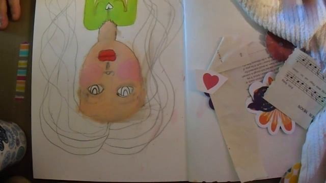 #lovesummerart Art Junkie painting mixed media hippy girl смотреть онлайн