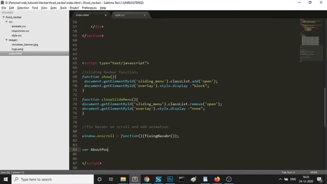 How to fix Navbar after Scroll | Sticky Navbar | Fixed Navigation Bar | HTML,CSS & JS Tutorial смотреть онлайн