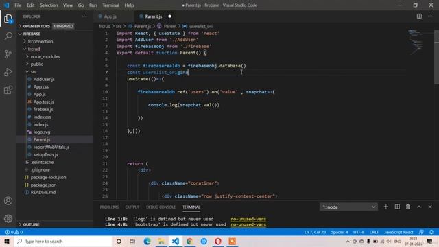 Learn React Hooks and Firebase with Hands On Projects (4 Retreving userslist from firebase) смотреть онлайн