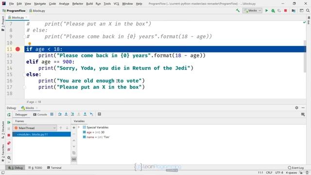 4. Using a Debugger in IntelliJ or Pycharm | Python for life смотреть онлайн