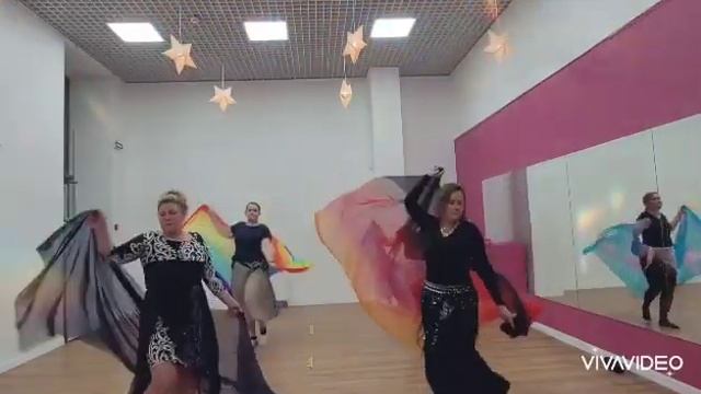 Репетиция классического бэлиданс в египетском стиле с вуалью (с платком) Восточный танец живота смотреть онлайн