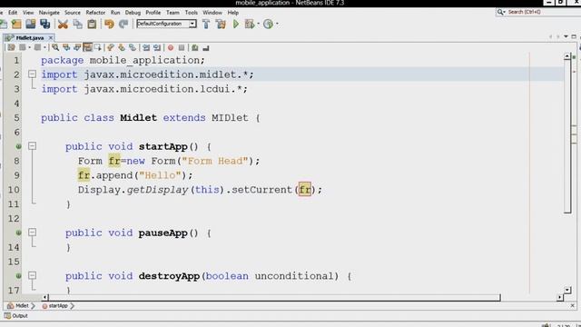 JAVA ME FORM смотреть онлайн