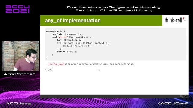 From Iterators to Ranges — the Upcoming Evolution of the Standard Library - Arno Schoedl - ACCU 21 смотреть онлайн