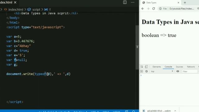05. JS Tutorial Data Types in Java script смотреть онлайн