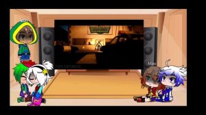 Brawl Starts react to FNAF left behind and purple guy death