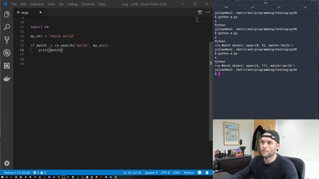 Pythons new operator - "The Walrus" - Python 3.8 (PEP 527) смотреть онлайн