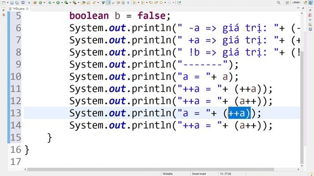 Java 12 Các phép toán một ngôi trong lập trình Java | Phần 1 - Lập Trình Java Cơ Bản смотреть онлайн