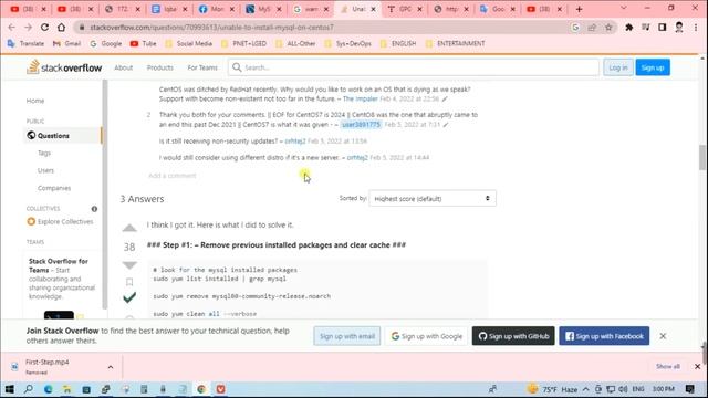 Unable to install MySQL on centos7 | yum install mysql-community-server смотреть онлайн
