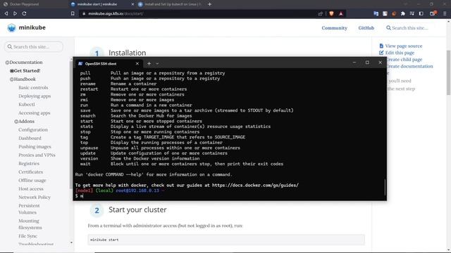 Minikube Installation in Docker Playground смотреть онлайн