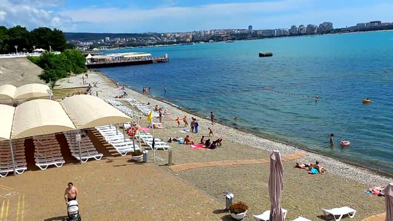 Геленджик. Прогулка по набережной. смотреть онлайн