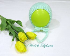 Шапочка-чепчик для новорожденного. Мастер класс.