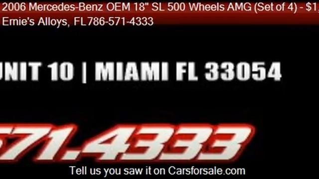 2006 Mercedes-Benz OEM 18" SL 500 Wheels AMG (Set of 4) - f смотреть онлайн