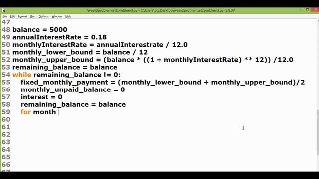 edX MIT 6.00.1x 2020 Week 2: Simple Programs Problem Set 2 Problem 3 смотреть онлайн