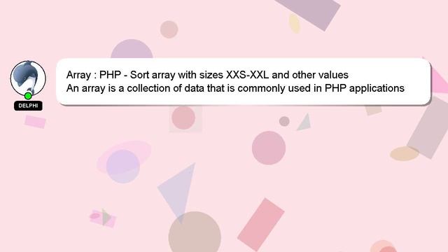 Array : PHP - Sort array with sizes XXS-XXL and other values смотреть онлайн