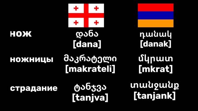 Общие слова в грузинском и армянском смотреть онлайн