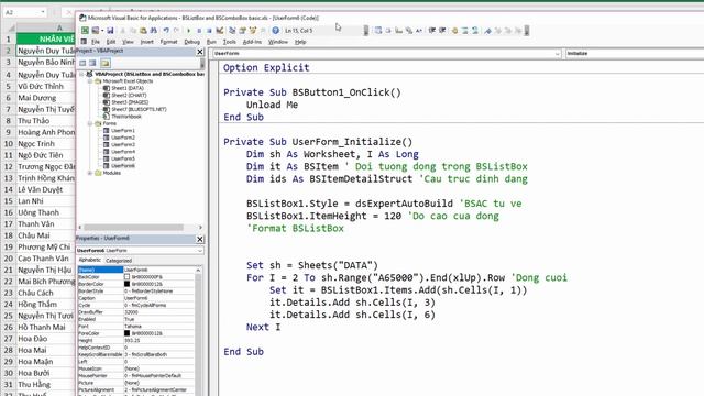 Lập trình VBA tạo BSListBox trong BSAC với màu sắc và hình ảnh đẹp Phần 1 смотреть онлайн