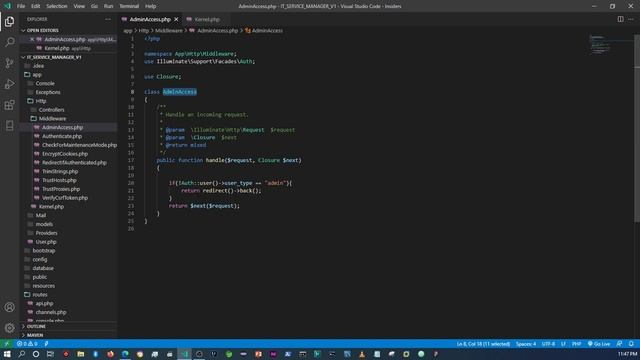 23 GET TO KNOW LARAVEL IT SERVICE MANAGER PROTECTING ROUTES WITH MIDDLEWARE смотреть онлайн