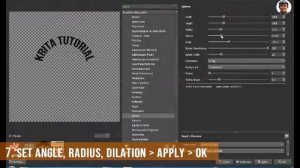 Krita Tutorial, Curved Text