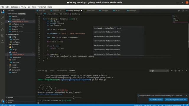 Flutter VS Golang Part 3 - Golang Menampilkan JSON смотреть онлайн