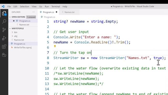 C# Save data to a text file смотреть онлайн