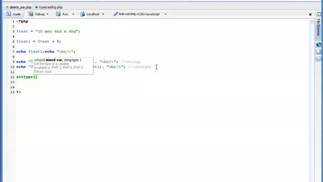 Php căn bản Type casting - Training in information technology смотреть онлайн