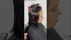 Каре с углом и челкой шторка