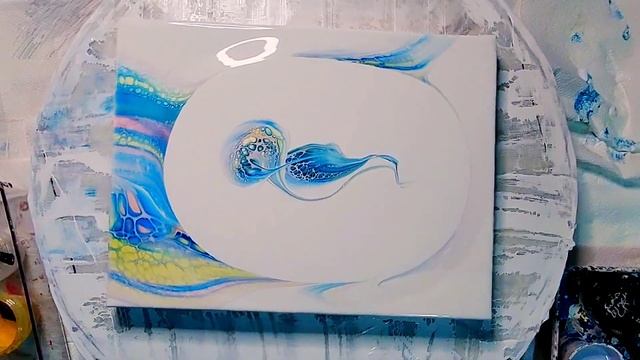 'Azure Light' ~ Fluid Art Swipe ~ Acrylic Abstract Art #tlp #acrylicpouring смотреть онлайн