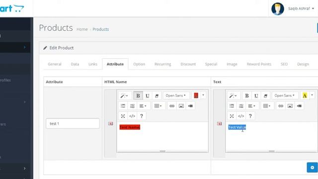 OpenCart HTML Product Attributes Extension смотреть онлайн