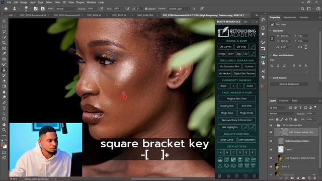 HOW TO USE THE RETOUCHING ACADEMY FREQUENCY SEPARATION | PHOTOSHOP PLUG IN смотреть онлайн