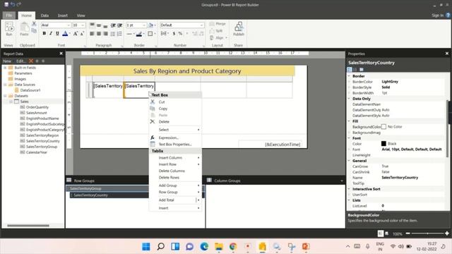 Row Groups and Column Groups in Paginated Reports in Power BI (7/20) | SSRS Tutorial смотреть онлайн