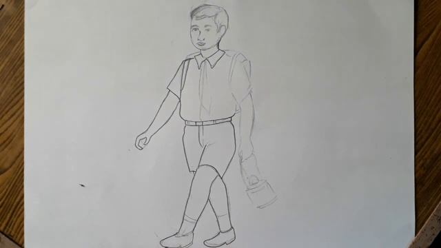 How to draw a school boy easy steps смотреть онлайн