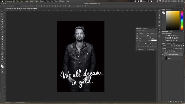 How To Create Gold Foil Text In Photoshop: The Oscars 2016 Special Tutorial смотреть онлайн